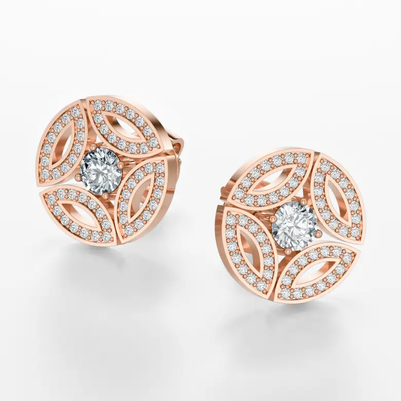 Kolczyki koła w różowym złocie AJK_029